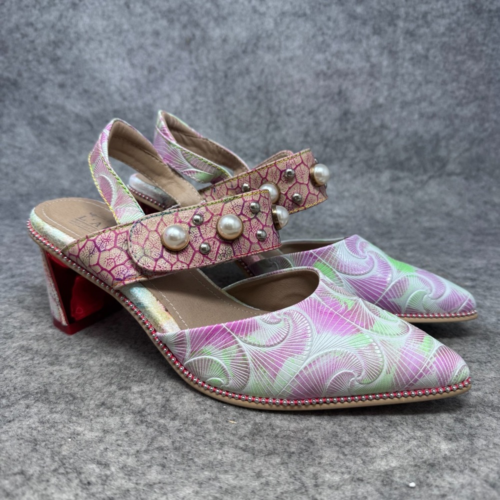Spring Step L'Artiste Whatasight Heels Shoes Womens Size 38 7.5-8 US Pink Artsy